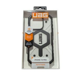 B7. UAG Pathfinder Series Case w/MagSafe for Apple iPhone 15 Pro - Ice/Black